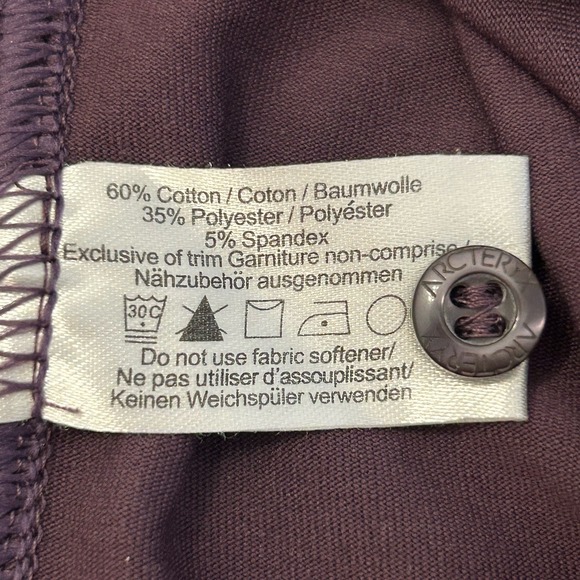 Arc'teryx Captive Polo Shirt Men's L Maroon Performance Outdoor Active *SPOT* - Picture 3 of 11